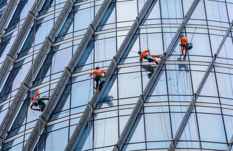 外墙清洗，高空作业，清的图标